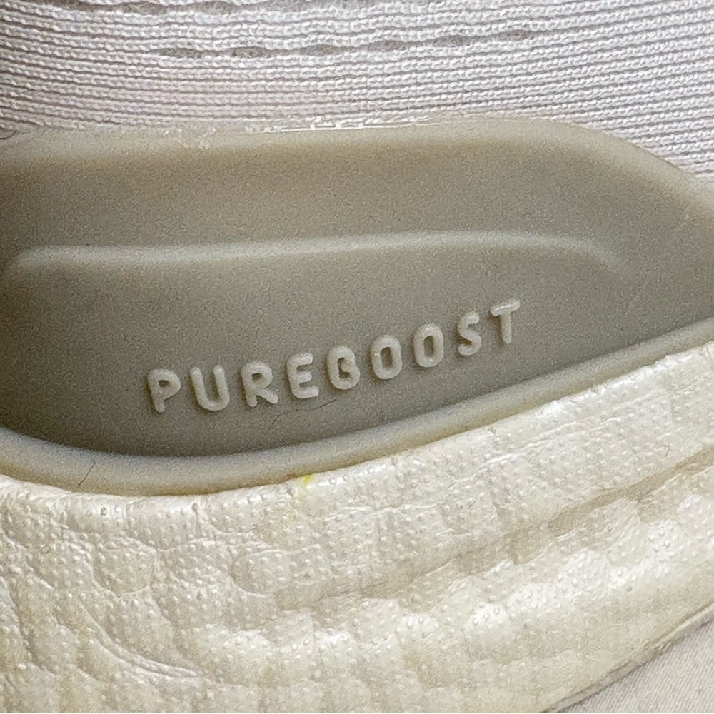 ADIDAS Powerboost White Grey Women Size 7.5 Sporty Athleisure Minimalist Neutral - Picture 2 of 13